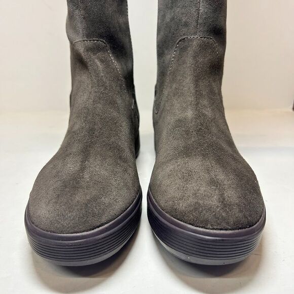 Naturalizer Womens 6.5 M Taupe Suede Torence Leather Wedge Knee Boots NIB LG0 - Picture 5 of 7